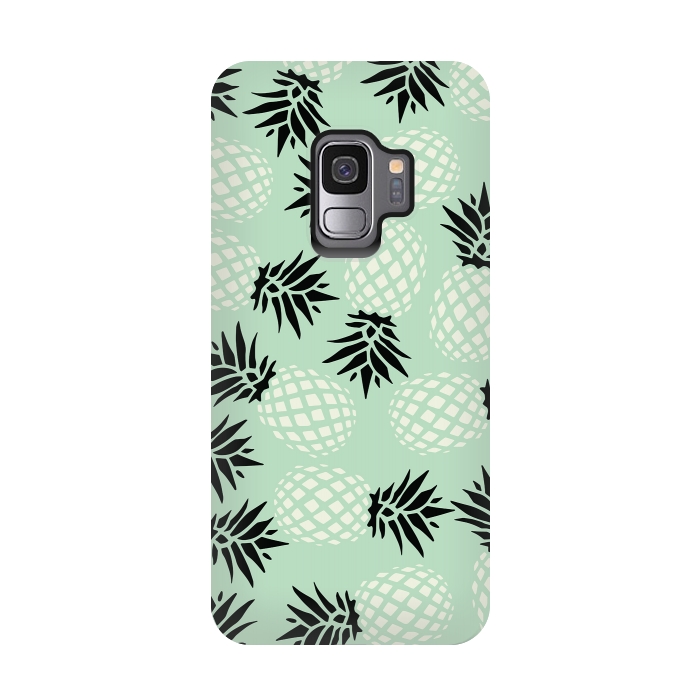 Galaxy S9 StrongFit Pineapple Mint Pattern 023 by Jelena Obradovic