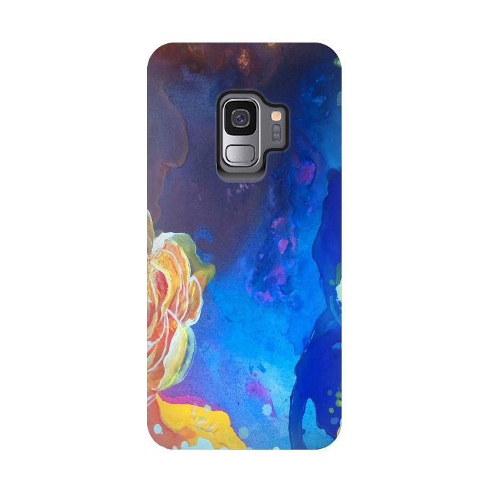 Galaxy S9 StrongFit Mad Lucy's Golden Roses by ANoelleJay