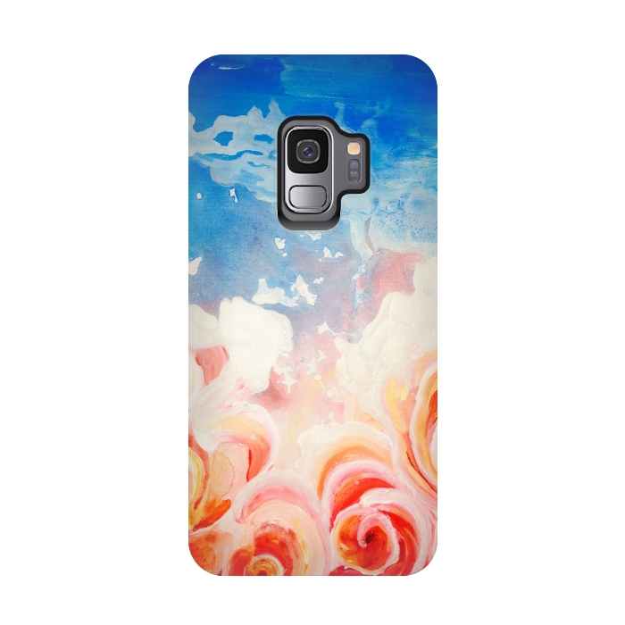 Galaxy S9 StrongFit Peachy Roses by ANoelleJay