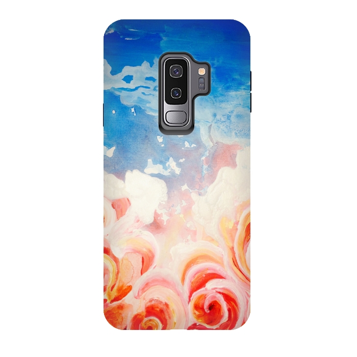 Galaxy S9 plus StrongFit Peachy Roses by ANoelleJay