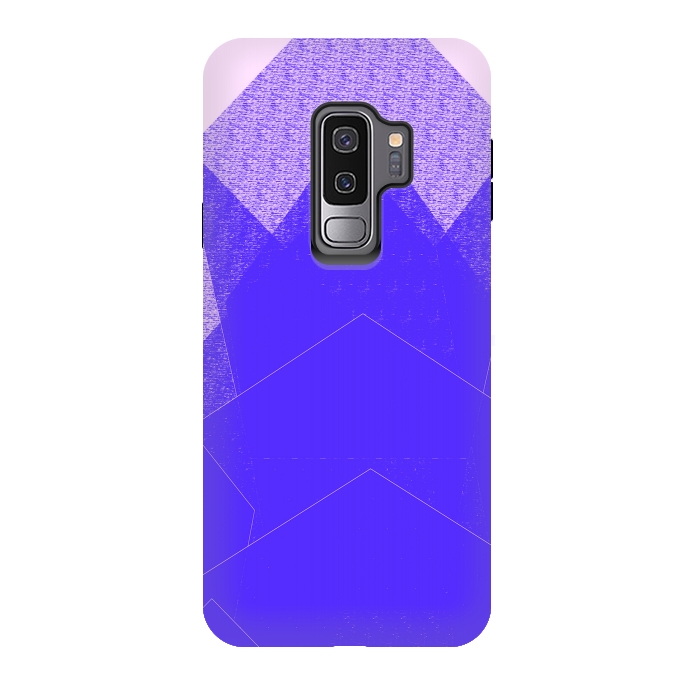 Galaxy S9 plus StrongFit Sunset Mountain Blue by ANoelleJay
