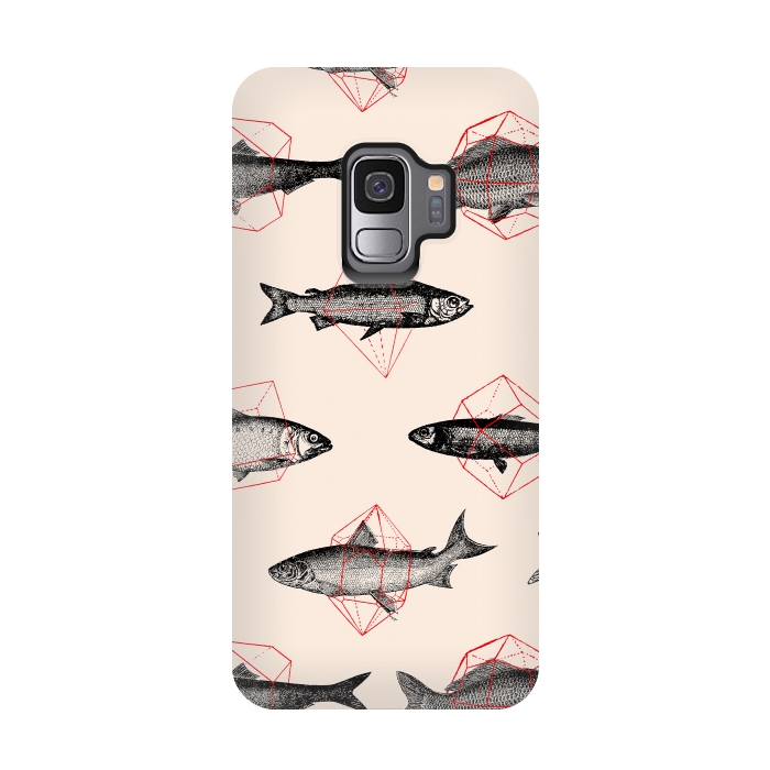 Galaxy S9 StrongFit Fishes in Geometrics I by Florent Bodart