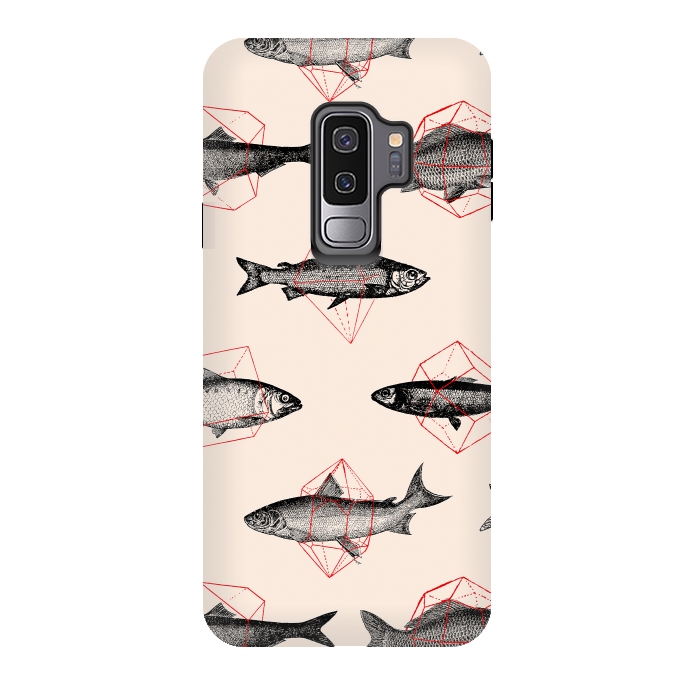 Galaxy S9 plus StrongFit Fishes in Geometrics I by Florent Bodart