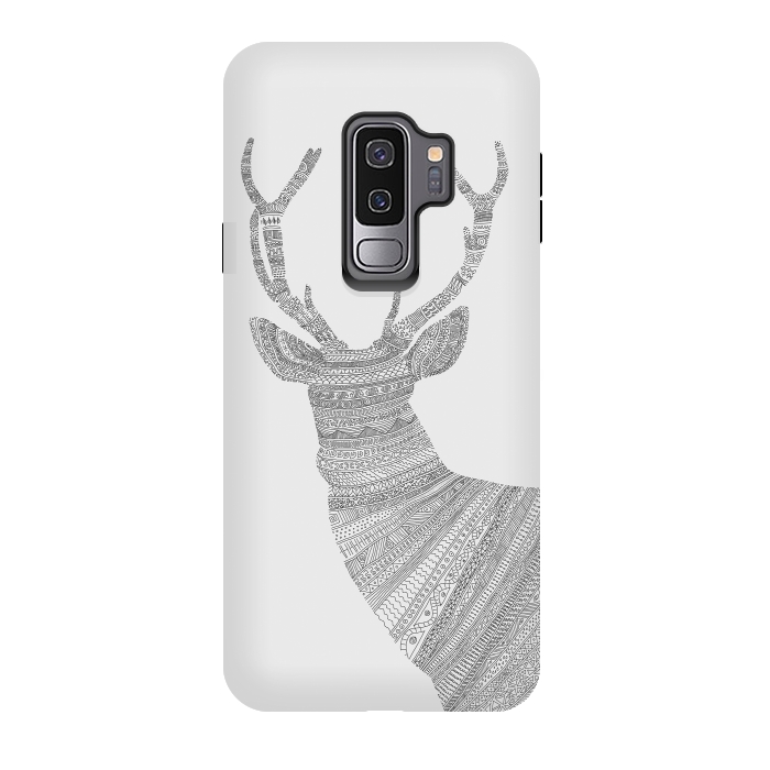 Galaxy S9 plus StrongFit Stag Grey Poster grey by Florent Bodart