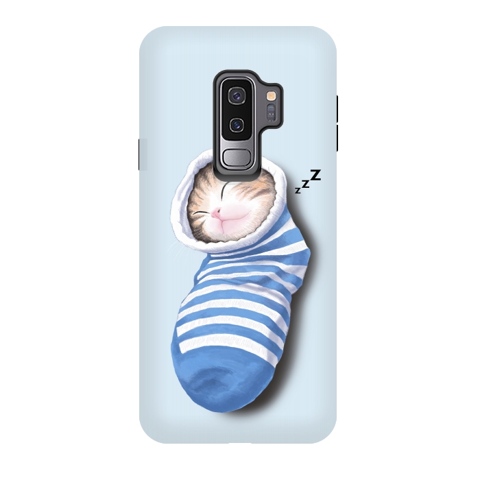 Galaxy S9 plus StrongFit Cat in The Sock by Tummeow