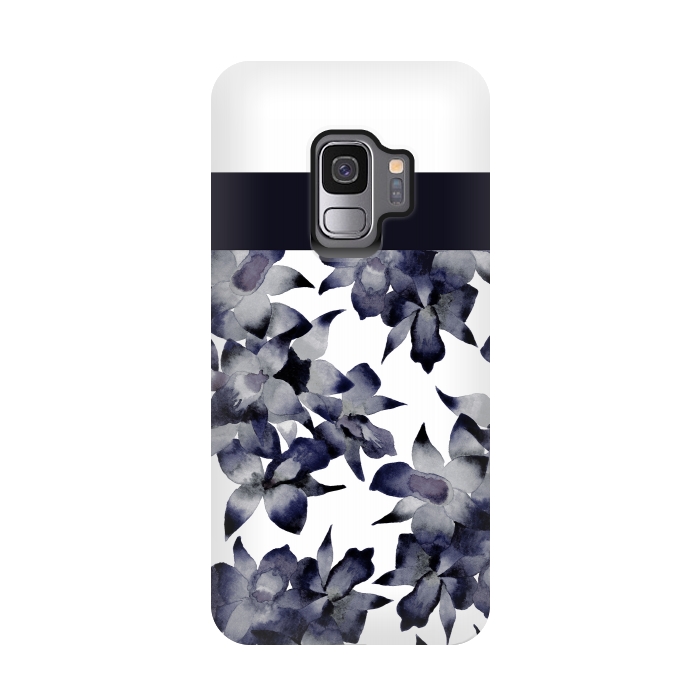 Galaxy S9 StrongFit Floral Block by Amaya Brydon