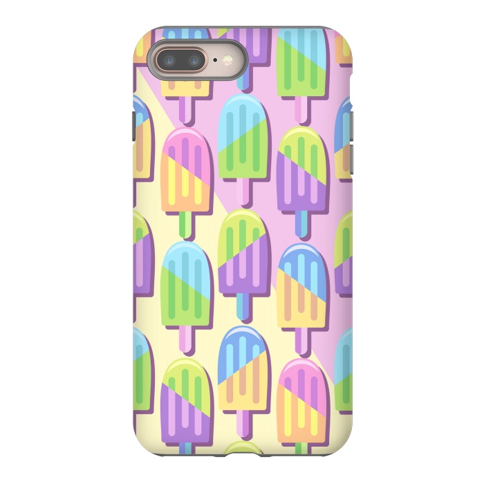 iPhone 7 plus StrongFit Ice Lollipops Popsicles Summer Punchy Pastels Colors by BluedarkArt