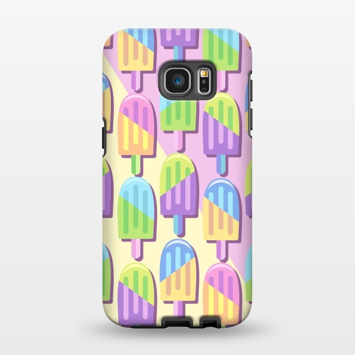 Galaxy S7 EDGE StrongFit Ice Lollipops Popsicles Summer Punchy Pastels Colors by BluedarkArt