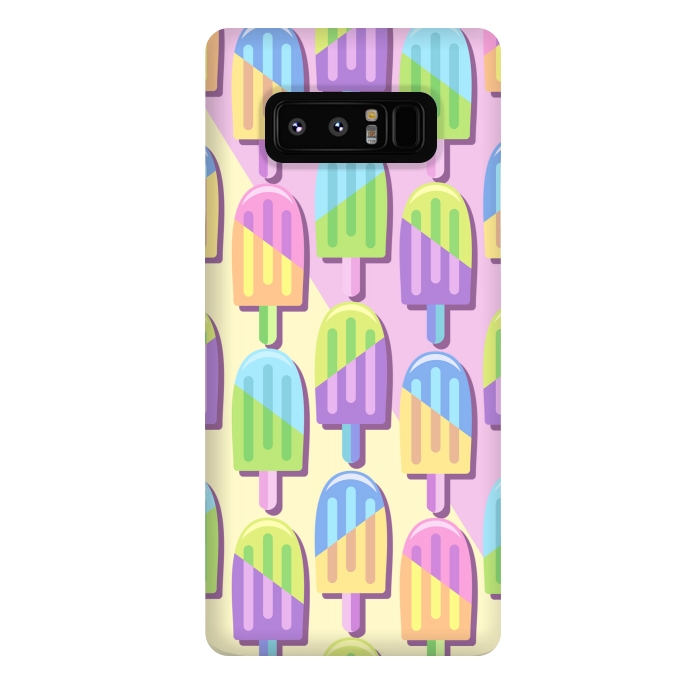 Galaxy Note 8 StrongFit Ice Lollipops Popsicles Summer Punchy Pastels Colors by BluedarkArt