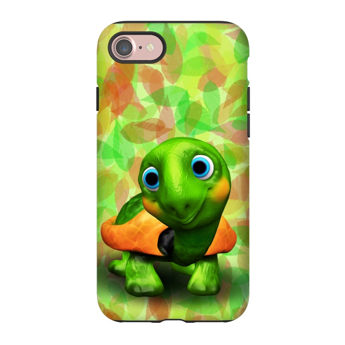 iPhone 7 StrongFit Green Turtle Baby 3D by BluedarkArt