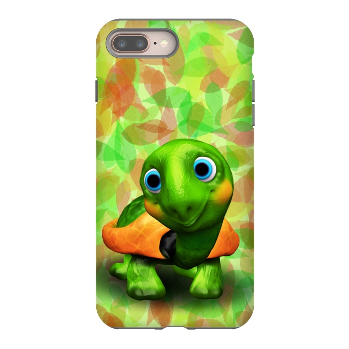 iPhone 7 plus StrongFit Green Turtle Baby 3D by BluedarkArt