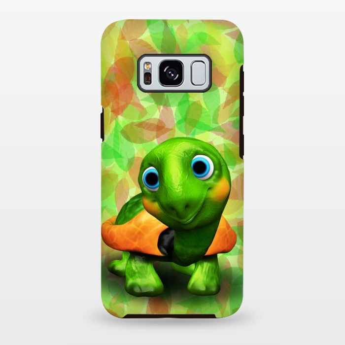 Galaxy S8 plus StrongFit Green Turtle Baby 3D by BluedarkArt
