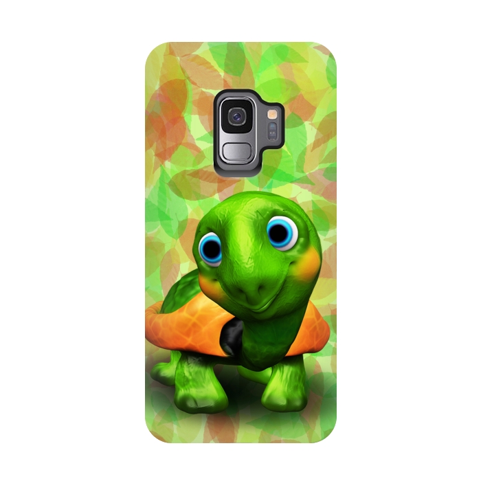 Galaxy S9 StrongFit Green Turtle Baby 3D by BluedarkArt