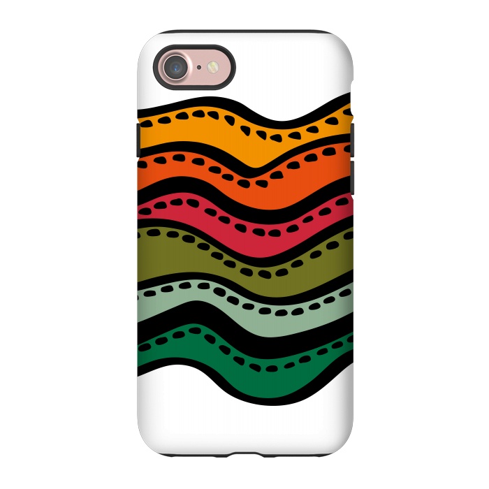 iPhone 7 StrongFit Color Waves by Majoih