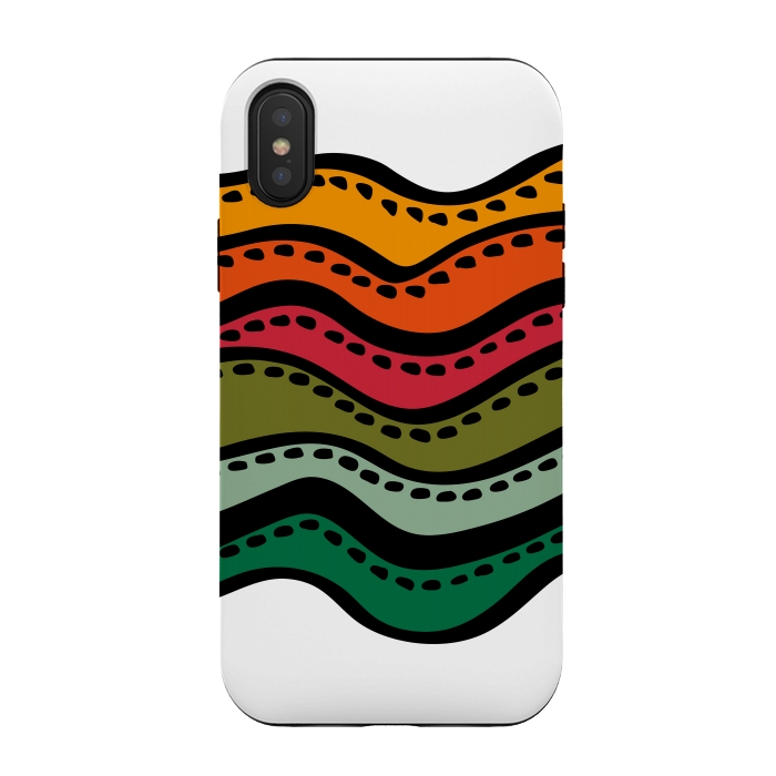 iPhone Xs / X StrongFit Color Waves by Majoih