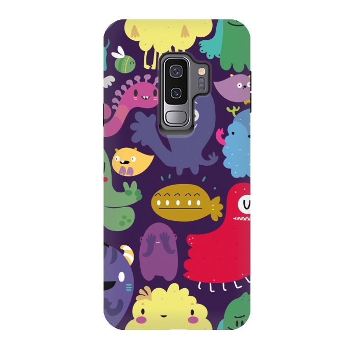 Galaxy S9 plus StrongFit Colorful monsters by Maria Jose Da Luz