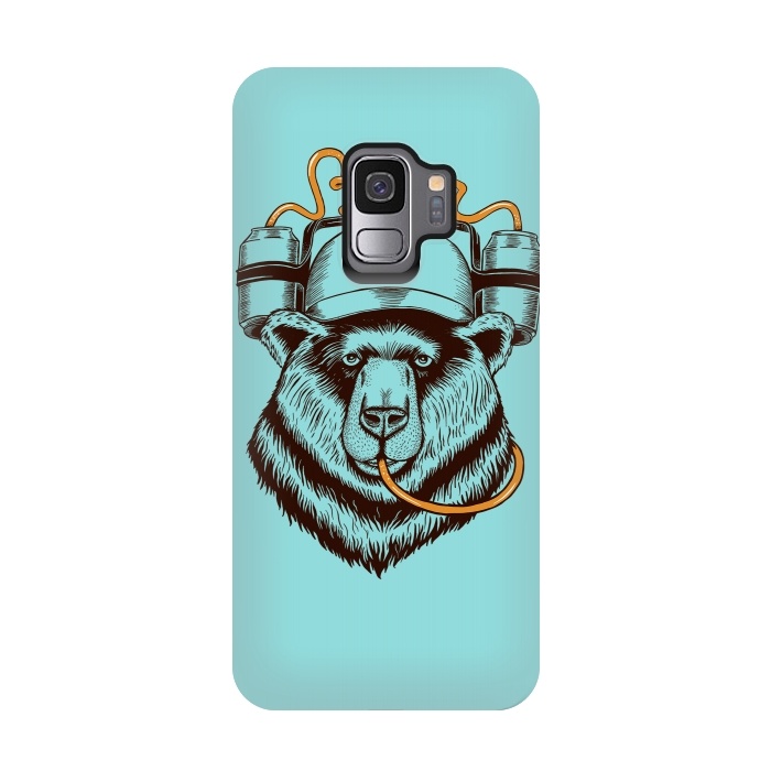 Galaxy S9 StrongFit BEAR LOVE BEER by Coffee Man