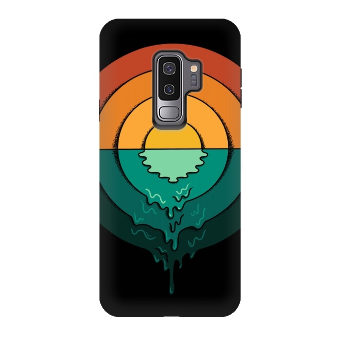 Galaxy S9 plus StrongFit Melted Circles by Coffee Man