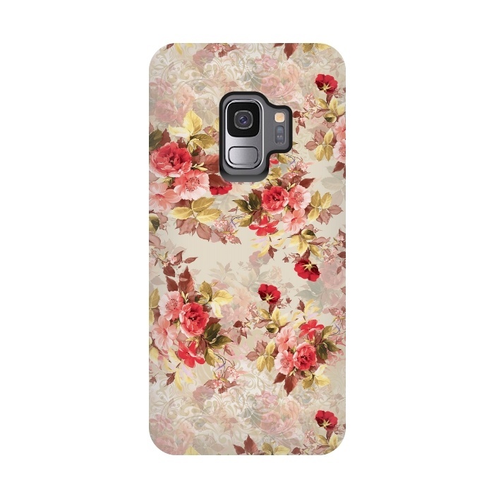 Galaxy S9 StrongFit Floral Pattern X by Riza Peker