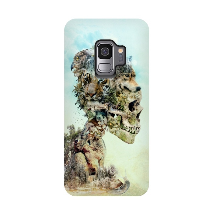 Galaxy S9 StrongFit Nature Skull by Riza Peker