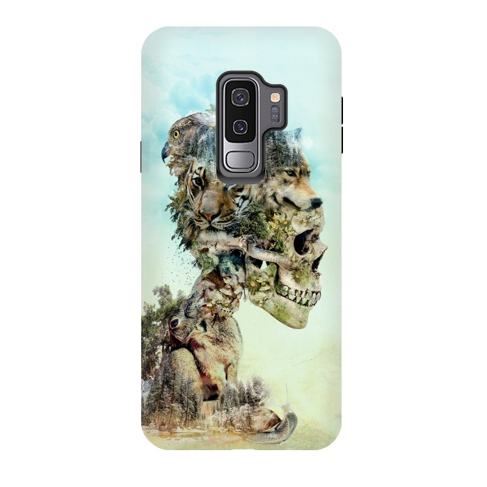 Galaxy S9 plus StrongFit Nature Skull by Riza Peker