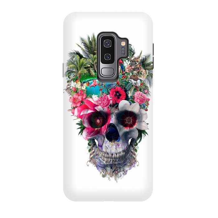 Galaxy S9 plus StrongFit Summer Skull III by Riza Peker