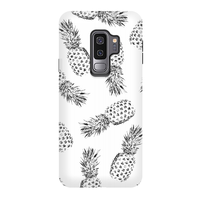 Galaxy S9 plus StrongFit Pineapples black and white by Rui Faria