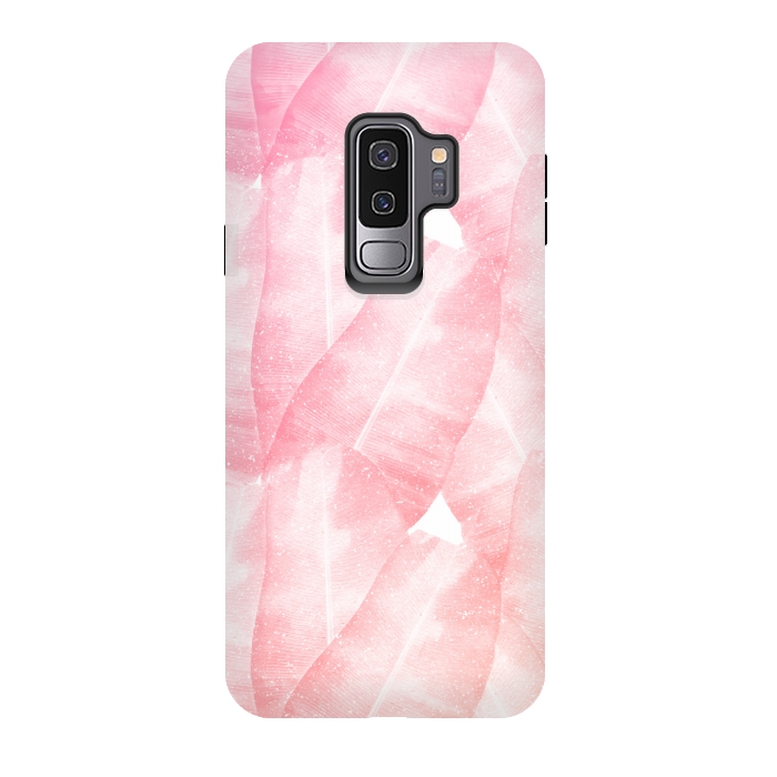 Galaxy S9 plus StrongFit banana leaves pink by Rui Faria