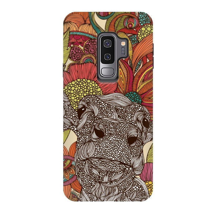 Galaxy S9 plus StrongFit Arabella and the flowers by Valentina Harper