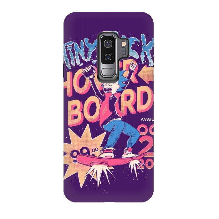 Galaxy S9 plus StrongFit Tiny rick hoverboards by Ilustrata