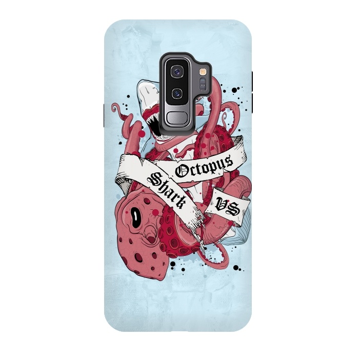 Galaxy S9 plus StrongFit Shark vs Octopus by Sitchko