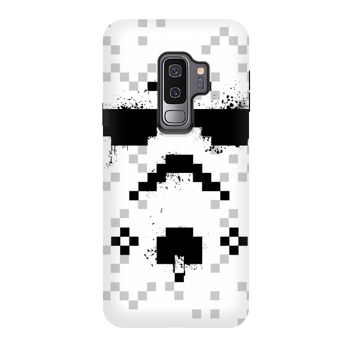 Galaxy S9 plus StrongFit 8-bit Trooper - Black by Sitchko