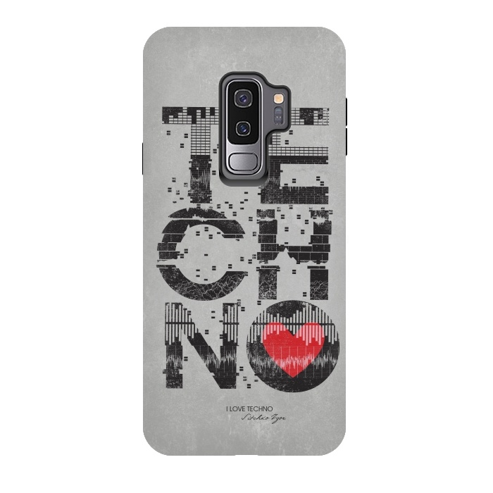 Galaxy S9 plus StrongFit I Love Techno by Sitchko