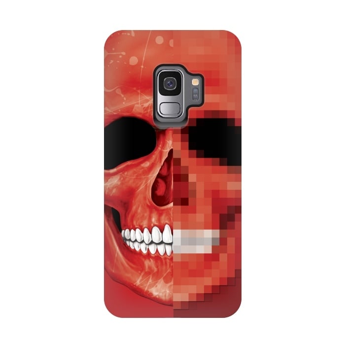 Galaxy S9 StrongFit Red Skull by Sitchko
