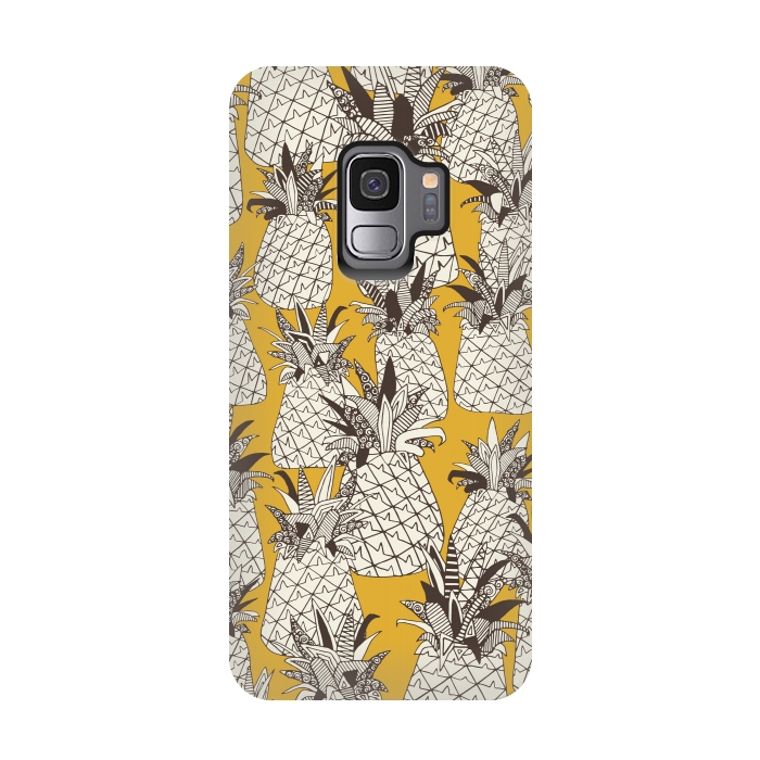 Galaxy S9 StrongFit Pineapple Sunshine by Sharon Turner