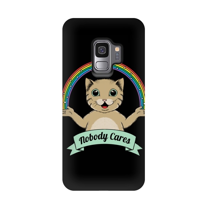 Galaxy S9 StrongFit Nobody Cares by Coffee Man