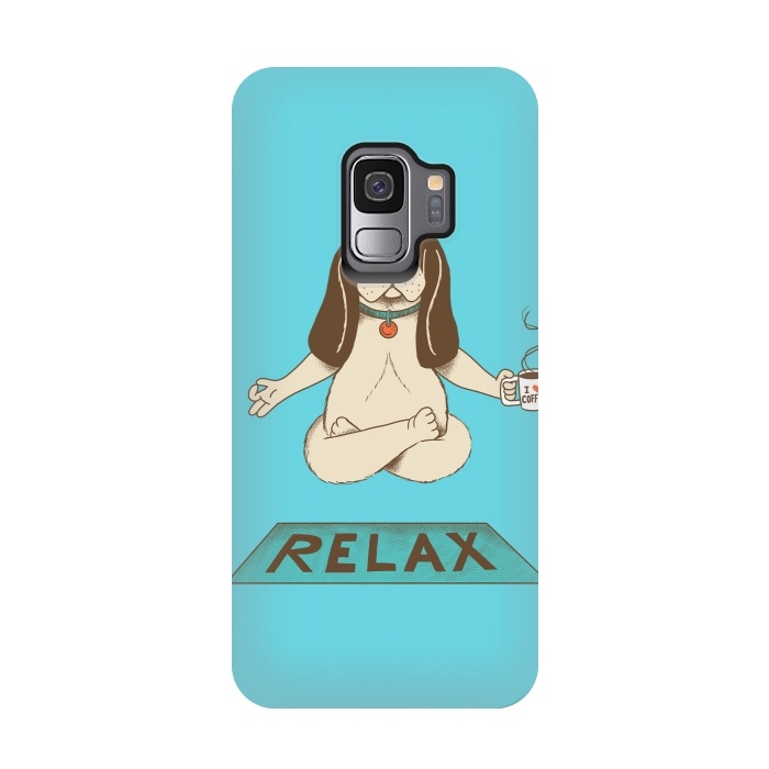 Galaxy S9 StrongFit Dog Relax by Coffee Man