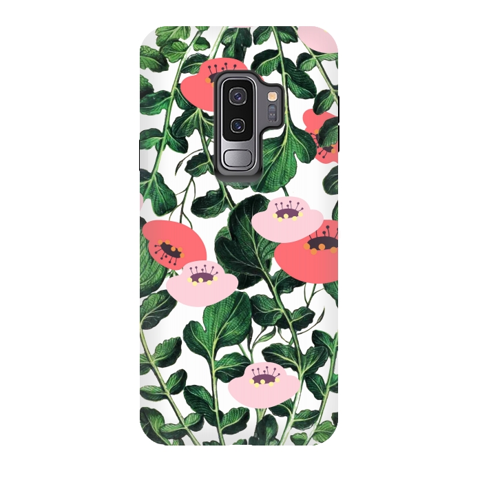 Galaxy S9 plus StrongFit Parsnip & Poppies by Uma Prabhakar Gokhale