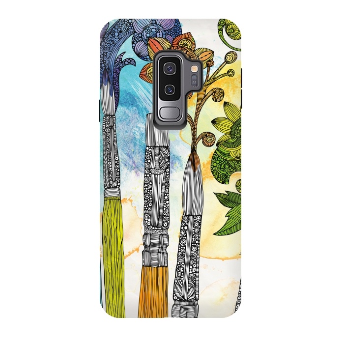 Galaxy S9 plus StrongFit Brushtopia by Valentina Harper