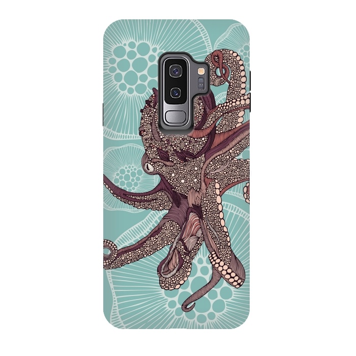 Galaxy S9 plus StrongFit Octopus by Valentina Harper