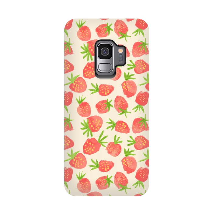 Galaxy S9 StrongFit Strawberry by Edith May