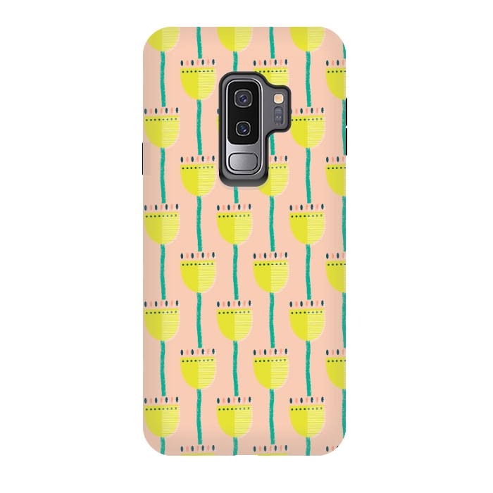Galaxy S9 plus StrongFit Textural Tulip by Edith May