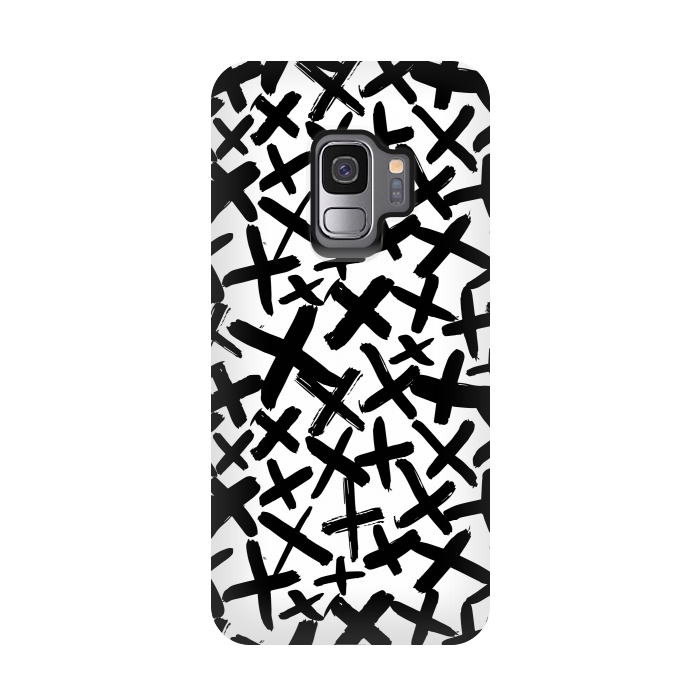Galaxy S9 StrongFit Black and white kisses by Laura Grant