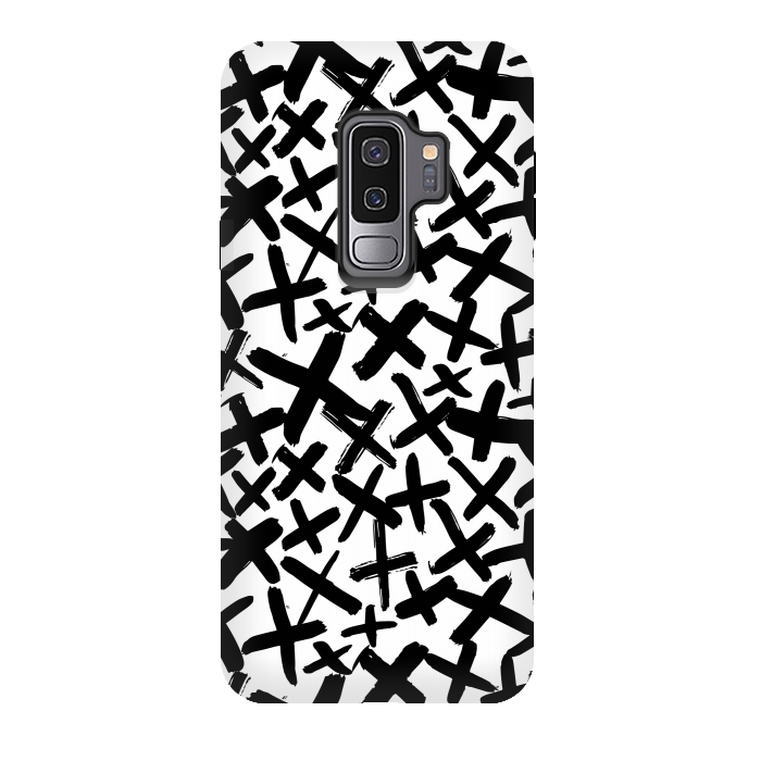 Galaxy S9 plus StrongFit Black and white kisses by Laura Grant