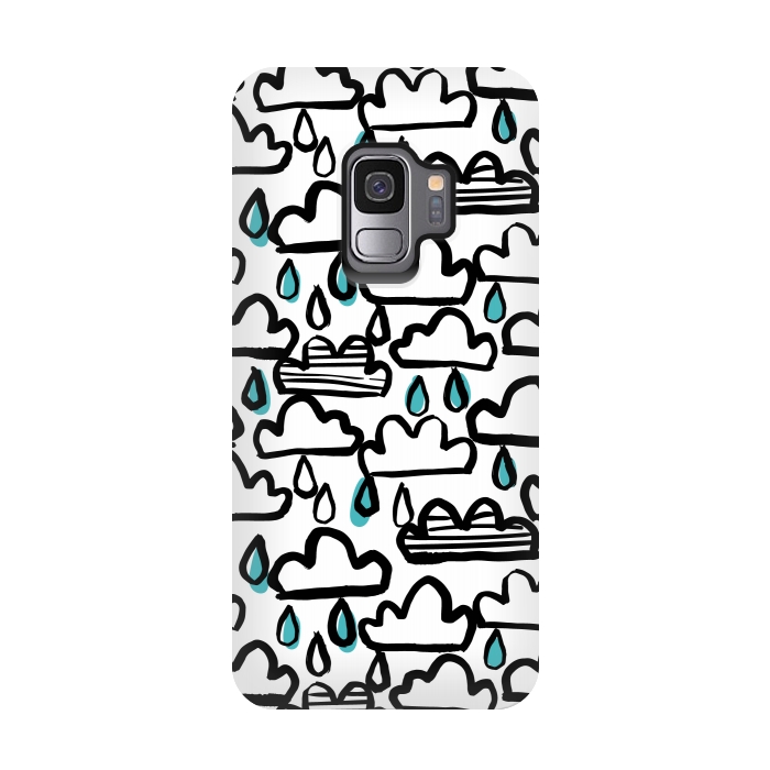 Galaxy S9 StrongFit Rain clouds by Laura Grant