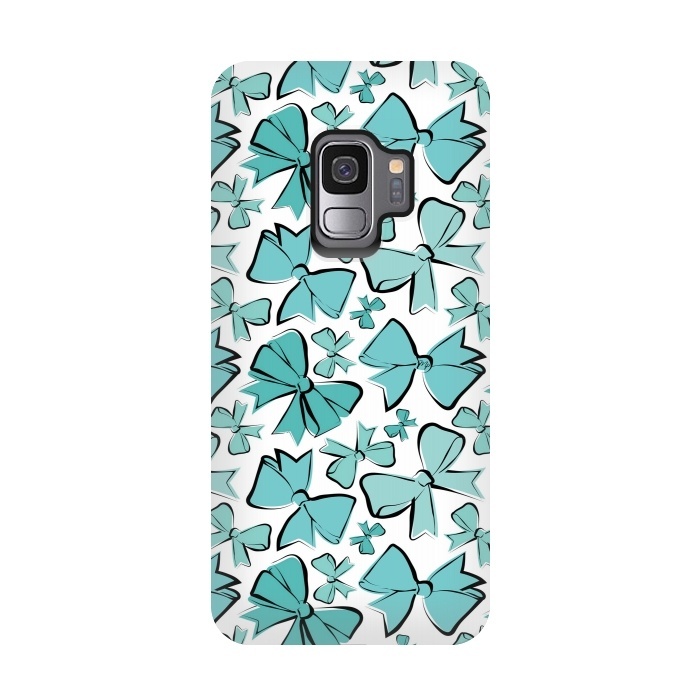 Galaxy S9 StrongFit Blue Bows by Martina