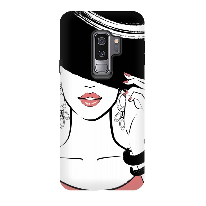 Galaxy S9 plus StrongFit Girl in a Hat by Martina
