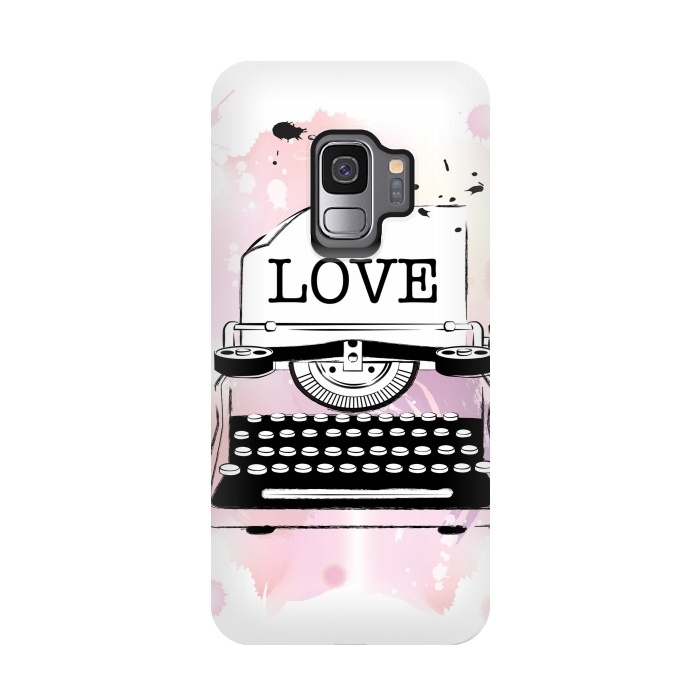 Galaxy S9 StrongFit Love Typewriter by Martina