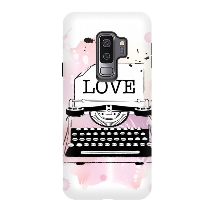 Galaxy S9 plus StrongFit Love Typewriter by Martina