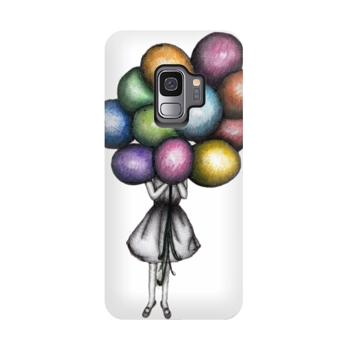 Galaxy S9 StrongFit Balloon Girl by ECMazur 